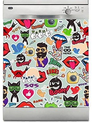 Kazan Hobi Boom Like Bulaşık Makinesi Sticker ve Beyaz Eşya Kaplama