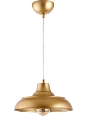 Kazan Hobi Retro Rustik Model Modern Metal Tekli Gold Sarkıt Avize Cafe Gold Tek Ebat 25 x 70 3506-SVM4GOLD
