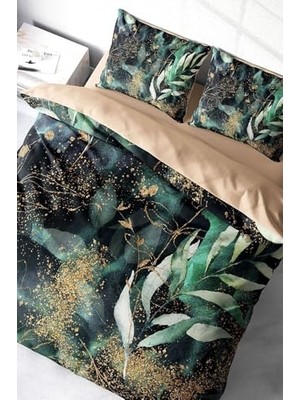 Kazan Hobi Floral Watercolor 3D Pamuk Saten Çift Kişilik Nevresim Takımı, MONOHOME19464