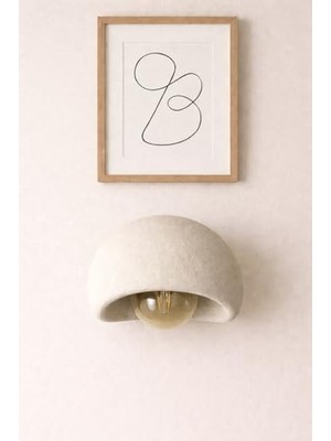 Kazan Hobi 3D Desing Rustik E27 Aplik, Modern Bohem Beton Görünümlü Avize (E27 Ampul Dahil), Btn-Aplk-1-Bj