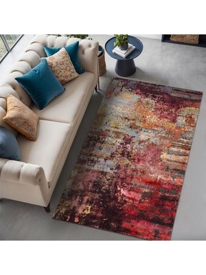 Kazan Hobi Kadife Kaymaz Pamuk Tabanlı Yıkanabilir Antibakteriyel Salon Halısı 200X300