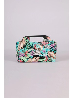 Heybes Kadın Çiçek Desenli Clutch El Çantası