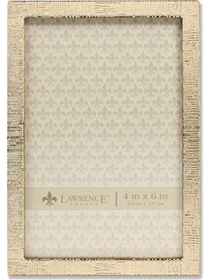 Kazan Hobi 4x6 Gold Metal Picture With Linen Pattern
