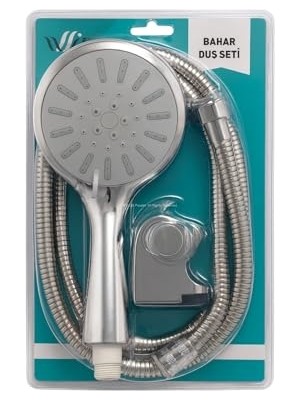 Kazan Hobi Duş Seti, 3 Fonksiyonlu Akış, 150 cm Krom Spiral Hortum, Kirece, Bükülmeye ve Yüksek Basınca Dayanıklı, Kolay Montaj