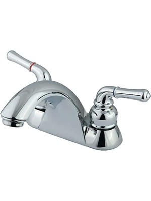 Kazan Hobi KB2621LP Nepal 4 Inç Centerset Seramik Armatür, Gider, Krom Kaplama, Cilalı