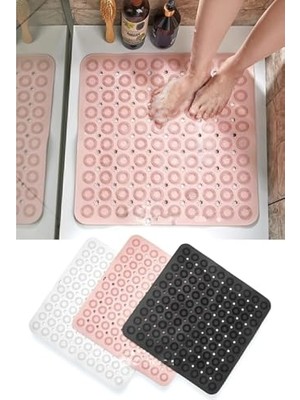Kazan Hobi Seahome Kaydırmaz Duşakabin Banyo ve Duş Paspası Kare Masajlı 100 Adet Vantuzla Yapışır 54 x 54 cm BNYSTISGSTORE18
