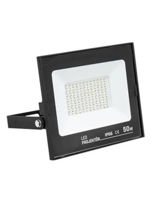 Kazan Hobi Kasa, 50W Suya Dayanıklı Dış Mekan LED Projektör Beyaz 6500K IP66 Siyah