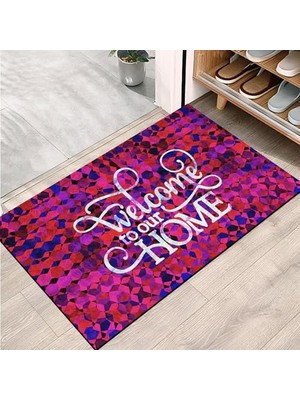 Kazan Hobi Kapı Önü Paspası; Modern ve Kapı Paspası | Ev, Ofis ve Dış Mekân Kullanımı Için (Mosaic Welcome) 45X65