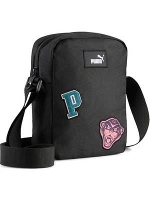 Kazan Hobi Omuz Çantası, Puma Phase Patch Portable Unisex Yetişkin Puma Black Tek Beden