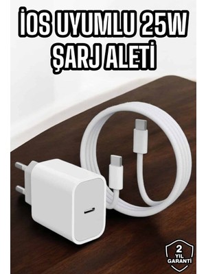 Belirtilmemiş Şarj Aleti Ios 15/15 Pro Max Uyumlu Şarj Adaptörü ve Kablosu - LINOST2571-6804