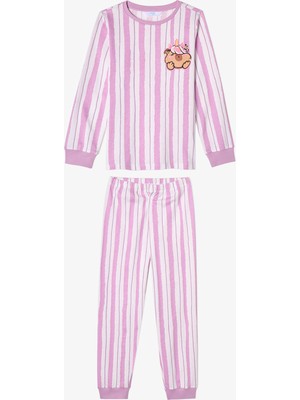 Penti Kız Çocuk Capy Community Pamuklu Uzun Kollu 2'li Pijama Takımı