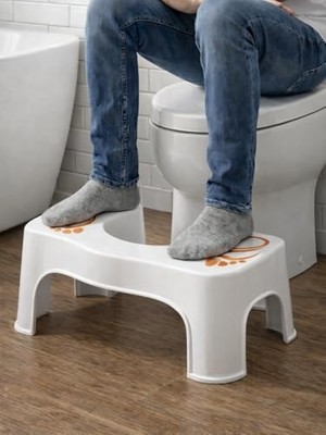 Kazan Hobi Beyaz Klozet Destek Basamağı, Wc ve Banyo Kullanımına Uygun