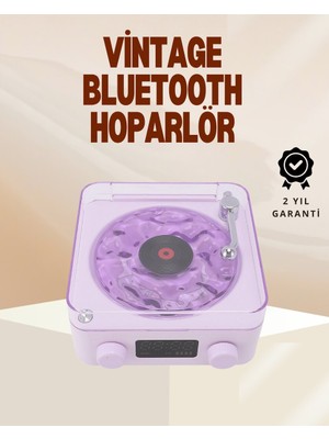 Belirtilmemiş Retro Pikap Hoparlör – Şarjlı Kablosuz Projektör ve Gece Lambası - LINOST6812-1767