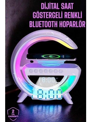 Belirtilmemiş Android Uyumlu Akıllı Bluetooth Hoparlör Kablosuz Şarj Cihazı Standı - LINOST9862-4363