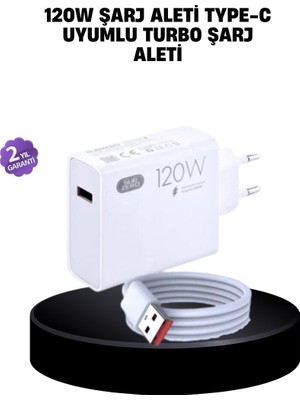 Belirtilmemiş 120W Mi Turbo Destekli Hızlı Şarj Cihazı Type-C Uyumlu Akım Korumalı - LINOST5877-7192