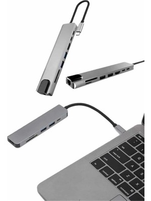Belirtilmemiş Çevirici Dönüştürücü Adaptör Macbook 3 In 1 Type-C To Hdmı USB 3.0 - LINOST9727-5404