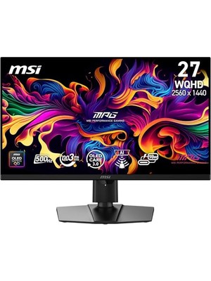 Kazan Hobi 26.5 Mpg 271QR Qd-Oled X50 Gaming Monitör, Wqhd, 16:9, Flat, Qd-Oled, 500Hz, 0.03MS, Adaptive-Sync