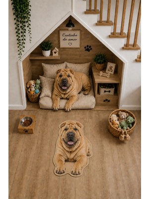 Zng Design Home Şarpey Figürlü Dijital Baskı Makine Halısı, Kaymaz ve Yıkanabilir