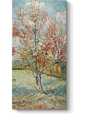 Kazan Hobi Vincent Van Gogh Pembe Şeftali Ağaçları Tablosu 30 x 60