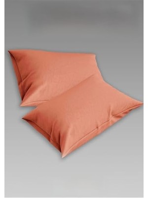 Kazan Hobi Yastık; Premium 2'li Kılıfı, %100 Pamuk Sık Dokuma, 50X70 Cm, Somon, MONOHOME69629