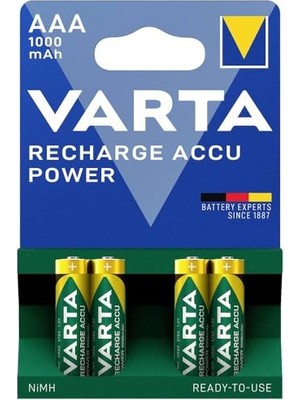 Kazan Hobi Aaa 1000 Mah Nimh Şarj Edilebilir Pil, 4'lü Paket, 4008496773824