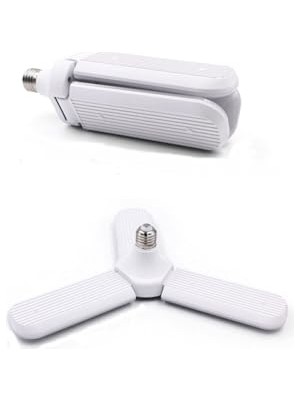 Kazan Hobi 3 Kollu Katlanabilir Pervane LED Ampul, 42W, 6400K, Beyaz Işık, Yaprak LED Ampul