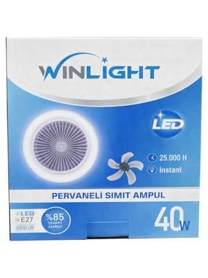 Kazan Hobi Pervaneli Simit Ampul E-27 40W 4000LM 80X240 mm WL-4040