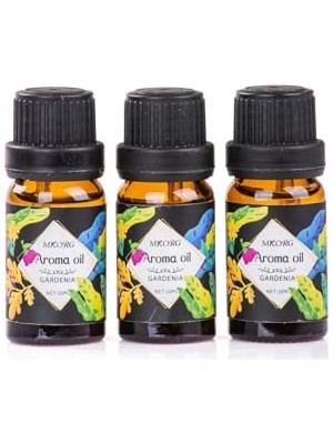 Kazan Hobi 3'lü Esansiyel Uçucu Yağ 3X10 ml Gardenia Kokulu Buhurdanlık Yağı Seti, Difüzör, Banyo ve Oda Kokusu