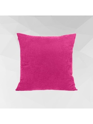 Kazan Hobi Kadife Dokulu Kırlent Kılıfı 45X45 cm Fuşya