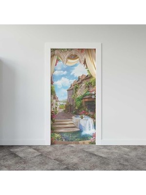 Kazan Hobi Kapı Giydirme Kapı Sticker Folyosu Italya Eski Ev