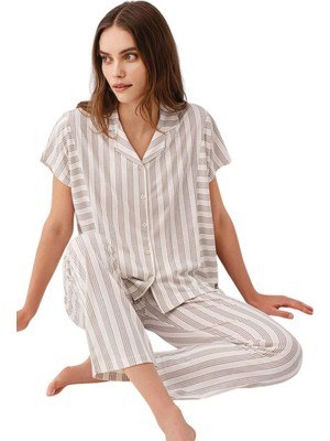 bebekokusu Gömlek Pijama Takım Kadın PC9178-S