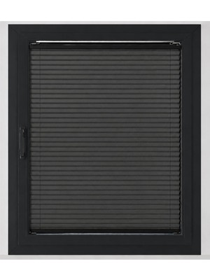 Sineklikstore Antrasit Plise Perde Katlanır Cam Balkon, Mutfak, Salon ve Ofis Perdesi
