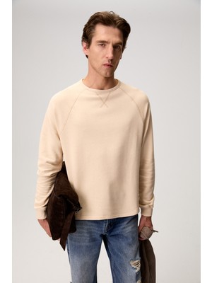 Grimelange Gormak Erkek Uzun Kollu Vizon - Bej Sweatshirt