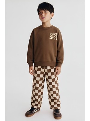 My Kids Wear %100 Pamuklu Sweatshirt Desenli 2'li Erkek Bebek&çocuk Takımı