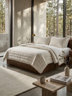 %100 Doğal Merinos Kuzu Yünü Yorgan 200X220 cm Çift Kişilik 3000 gr Dolgulu %100 Pamuk Kılıflı Terletmeyen Doğal Yorgan