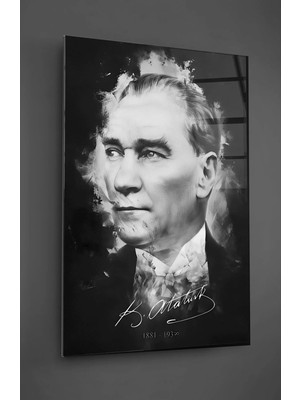 Esranın Dünyası Atatürk Portresi Cam Tablo