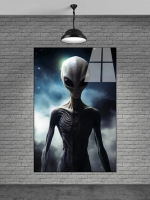 Esranın Dünyası Fantastik Uzaylı Cam Tablo
