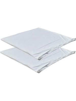 Pratic Home 2 Adet Fermuarlı Pamuklu Kumaş Kırlent Iç Astarı, Yastık Kılıfı, ŞILTE(43X43-45X45-50X50-55X55)