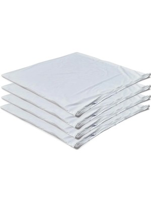 Pratic Home 4 Adet Fermuarlı Tela Kumaş Kırlent Iç Astarı, Yastık Kılıfı, ŞILTE(43X43-45X45-50X50-55X55)