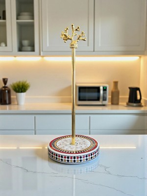 Feray Home Kağıt Havluluk - Kelebek Desen Gold
