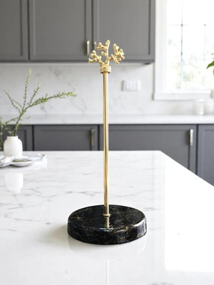 Feray Home Kağıt Havluluk - Siyah Mermer Gold