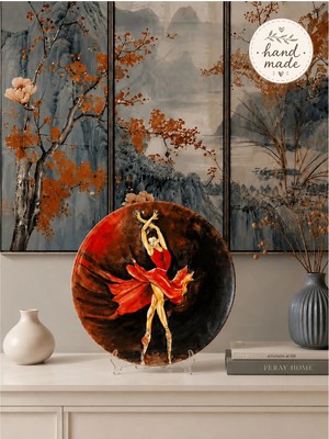 Feray Home Ev Dekorasyonu - El Yapımı 30 cm Dekoratif Tabak