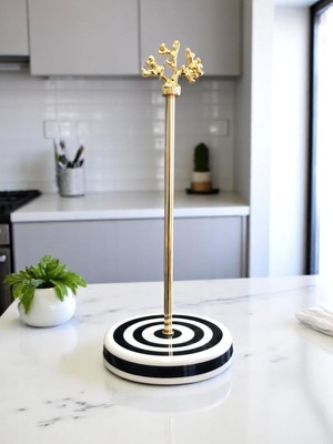 Feray Home Kağıt Havluluk - Siyah Klasik Zebra Gold