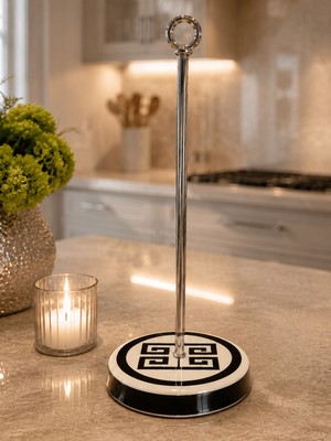 Feray Home Kağıt Havluluk - Versa Desen Siyah Gümüş