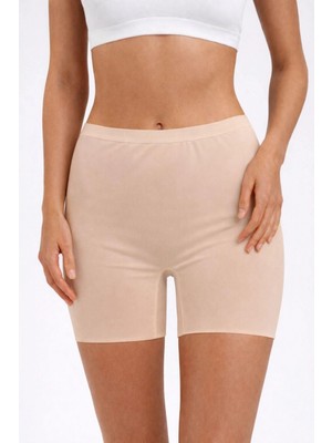 Pileli Store Pilelistore Iz Yapmaz Bel Lastikli Lazer Kesim Şort Kadın DOR1056