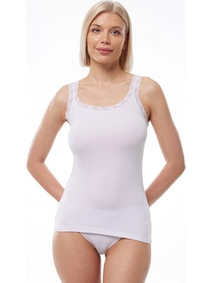 Pileli Store Pilelistore Bayan Askısı Güpürlü Atlet Kadın ML1018
