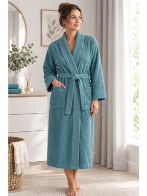 Luna Sacra Waffle Yakalı Kimono Bornoz