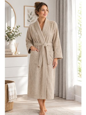 Luna Sacra Waffle Yakalı Kimono Bornoz