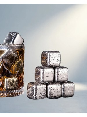 Yenilikçi Metal Buz Küpleri Seti 4 Adet Klipsli