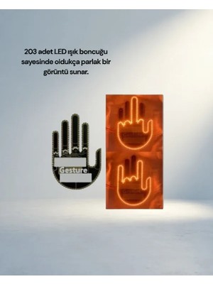 Kumandalı LED Jest Işığı 203 LED Araba Arkası Mesaj Işığı
